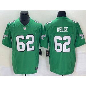 Mens Kids Youths Jason Kelce Green Stitched Limited Jersey